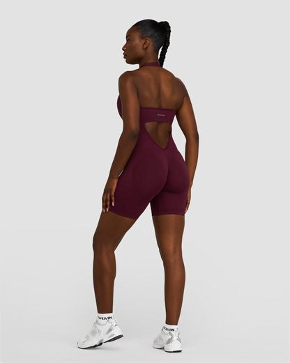 Sculpting Halterneck All In One | Merlot