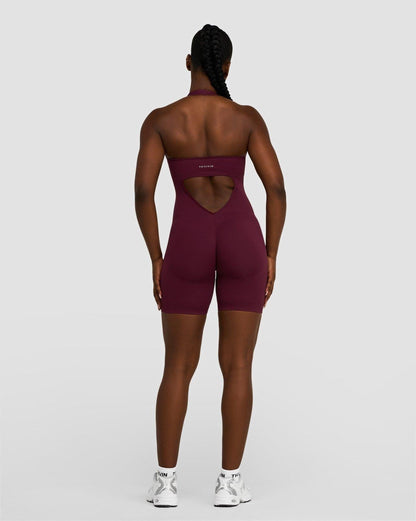 Sculpting Halterneck All In One | Merlot